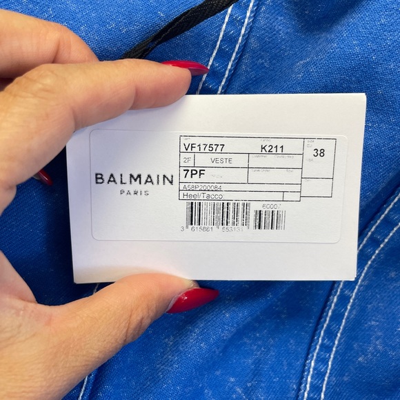 Balmain Collarless Denim Jacket!! - Picture 6 of 10